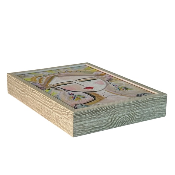 MAREN DEVINE “She Is Fierce” 5 x 7 Framed Canvas - Picture 6 of 6